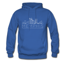 Memphis, Tennessee Hoodie - Skyline Memphis Crewneck Hooded Sweatshirt - royal blue