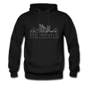 Memphis, Tennessee Hoodie - Skyline Memphis Crewneck Hooded Sweatshirt - black