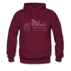 Memphis, Tennessee Hoodie - Skyline Memphis Crewneck Hooded Sweatshirt - burgundy