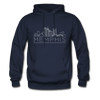 Memphis, Tennessee Hoodie - Skyline Memphis Crewneck Hooded Sweatshirt - navy