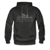 Memphis, Tennessee Hoodie - Skyline Memphis Crewneck Hooded Sweatshirt - charcoal gray