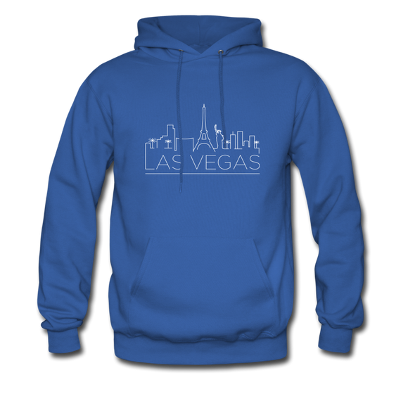 Las Vegas, Nevada Hoodie - Skyline Las Vegas Crewneck Hooded Sweatshirt - royal blue