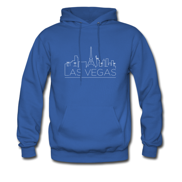 Las Vegas, Nevada Hoodie - Skyline Las Vegas Crewneck Hooded Sweatshirt - royal blue