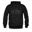 Las Vegas, Nevada Hoodie - Skyline Las Vegas Crewneck Hooded Sweatshirt - black