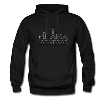 Las Vegas, Nevada Hoodie - Skyline Las Vegas Crewneck Hooded Sweatshirt - black