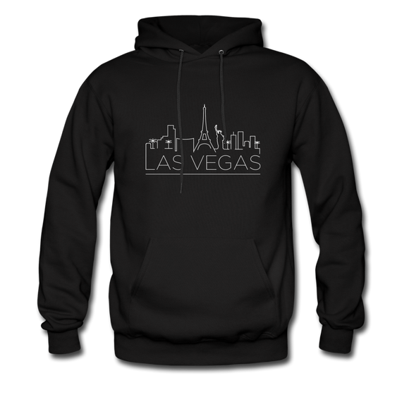 Las Vegas, Nevada Hoodie - Skyline Las Vegas Crewneck Hooded Sweatshirt - black