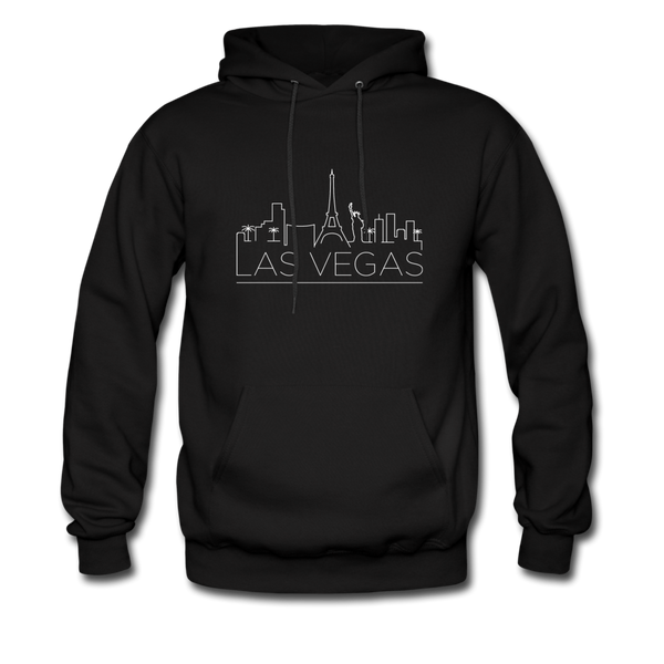 Las Vegas, Nevada Hoodie - Skyline Las Vegas Crewneck Hooded Sweatshirt - black