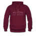 Las Vegas, Nevada Hoodie - Skyline Las Vegas Crewneck Hooded Sweatshirt - burgundy