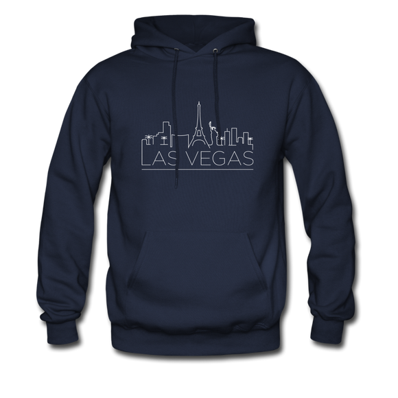 Las Vegas, Nevada Hoodie - Skyline Las Vegas Crewneck Hooded Sweatshirt - navy
