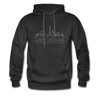 Las Vegas, Nevada Hoodie - Skyline Las Vegas Crewneck Hooded Sweatshirt - charcoal gray