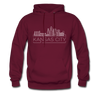 Kansas City, Missouri Hoodie - Skyline Kansas City Crewneck Hooded Sweatshirt - burgundy