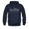 Kansas City, Missouri Hoodie - Skyline Kansas City Crewneck Hooded Sweatshirt - navy