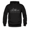 Minneapolis, Minnesota Hoodie - Skyline Minneapolis Crewneck Hooded Sweatshirt - black