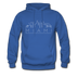 Miami, Florida Hoodie - Skyline Miami Crewneck Hooded Sweatshirt - royal blue