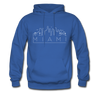 Miami, Florida Hoodie - Skyline Miami Crewneck Hooded Sweatshirt - royal blue