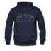 Miami, Florida Hoodie - Skyline Miami Crewneck Hooded Sweatshirt - navy