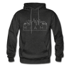 Miami, Florida Hoodie - Skyline Miami Crewneck Hooded Sweatshirt - charcoal gray