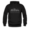 Nashville, Tennessee Hoodie - Skyline Nashville Crewneck Hooded Sweatshirt - black