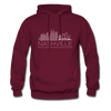 Nashville, Tennessee Hoodie - Skyline Nashville Crewneck Hooded Sweatshirt - burgundy