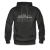 Nashville, Tennessee Hoodie - Skyline Nashville Crewneck Hooded Sweatshirt - charcoal gray