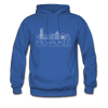 Milwaukee, Wisconsin Hoodie - Skyline Milwaukee Crewneck Hooded Sweatshirt - royal blue