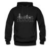 Milwaukee, Wisconsin Hoodie - Skyline Milwaukee Crewneck Hooded Sweatshirt - black