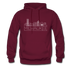 Milwaukee, Wisconsin Hoodie - Skyline Milwaukee Crewneck Hooded Sweatshirt - burgundy