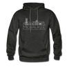 Milwaukee, Wisconsin Hoodie - Skyline Milwaukee Crewneck Hooded Sweatshirt - charcoal gray
