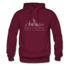 New York Hoodie - Skyline New York Crewneck Hooded Sweatshirt - burgundy