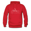 New York Hoodie - Skyline New York Crewneck Hooded Sweatshirt - red