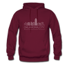Oklahoma City, Oklahoma Hoodie - Skyline Oklahoma City Crewneck Hooded Sweatshirt - burgundy