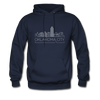 Oklahoma City, Oklahoma Hoodie - Skyline Oklahoma City Crewneck Hooded Sweatshirt - navy