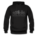 Orlando, Florida Hoodie - Skyline Orlando Crewneck Hooded Sweatshirt - black