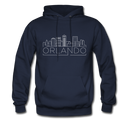 Orlando, Florida Hoodie - Skyline Orlando Crewneck Hooded Sweatshirt - navy