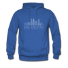 Philadelphia, Pennsylvania Hoodie - Skyline Philadelphia Crewneck Hooded Sweatshirt - royal blue