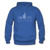 Omaha, Nebraska Hoodie - Skyline Omaha Crewneck Hooded Sweatshirt - royal blue
