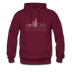 Omaha, Nebraska Hoodie - Skyline Omaha Crewneck Hooded Sweatshirt - burgundy