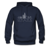 Omaha, Nebraska Hoodie - Skyline Omaha Crewneck Hooded Sweatshirt - navy