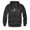 Omaha, Nebraska Hoodie - Skyline Omaha Crewneck Hooded Sweatshirt - charcoal gray