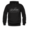 Portland, Oregon Hoodie - Skyline Portland Crewneck Hooded Sweatshirt - black