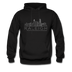 Raleigh, North Carolina Hoodie - Skyline Raleigh Crewneck Hooded Sweatshirt - black