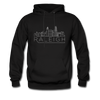 Raleigh, North Carolina Hoodie - Skyline Raleigh Crewneck Hooded Sweatshirt - black