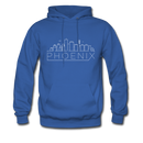 Phoenix, Arizona Hoodie - Skyline Phoenix Crewneck Hooded Sweatshirt - royal blue