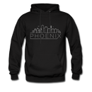Phoenix, Arizona Hoodie - Skyline Phoenix Crewneck Hooded Sweatshirt - black