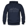 Phoenix, Arizona Hoodie - Skyline Phoenix Crewneck Hooded Sweatshirt - navy