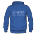 Saint Paul, Minnesota Hoodie - Skyline Saint Paul Crewneck Hooded Sweatshirt - royal blue
