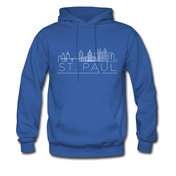 Saint Paul, Minnesota Hoodie - Skyline Saint Paul Crewneck Hooded Sweatshirt - royal blue