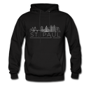Saint Paul, Minnesota Hoodie - Skyline Saint Paul Crewneck Hooded Sweatshirt - black
