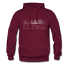 Saint Paul, Minnesota Hoodie - Skyline Saint Paul Crewneck Hooded Sweatshirt - burgundy