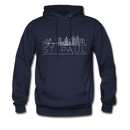 Saint Paul, Minnesota Hoodie - Skyline Saint Paul Crewneck Hooded Sweatshirt - navy